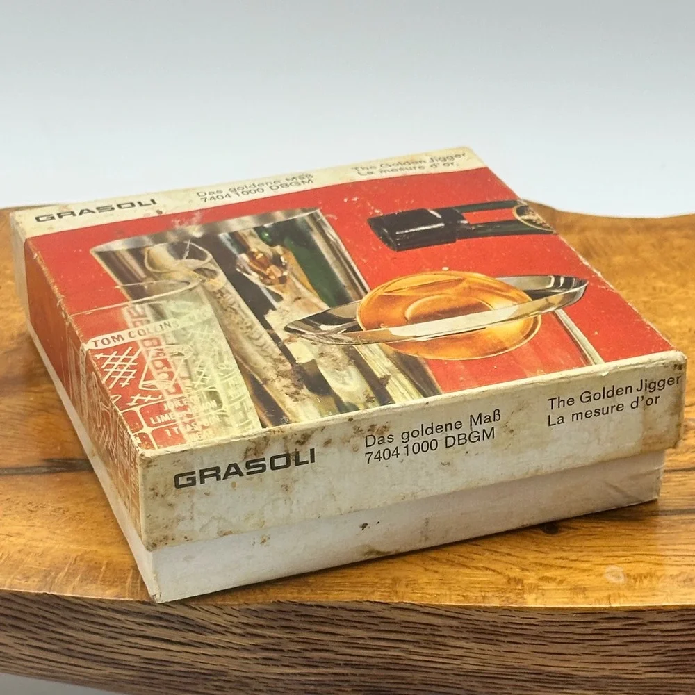 Grasoli The Golden Jigger Bar Measure in Original Box